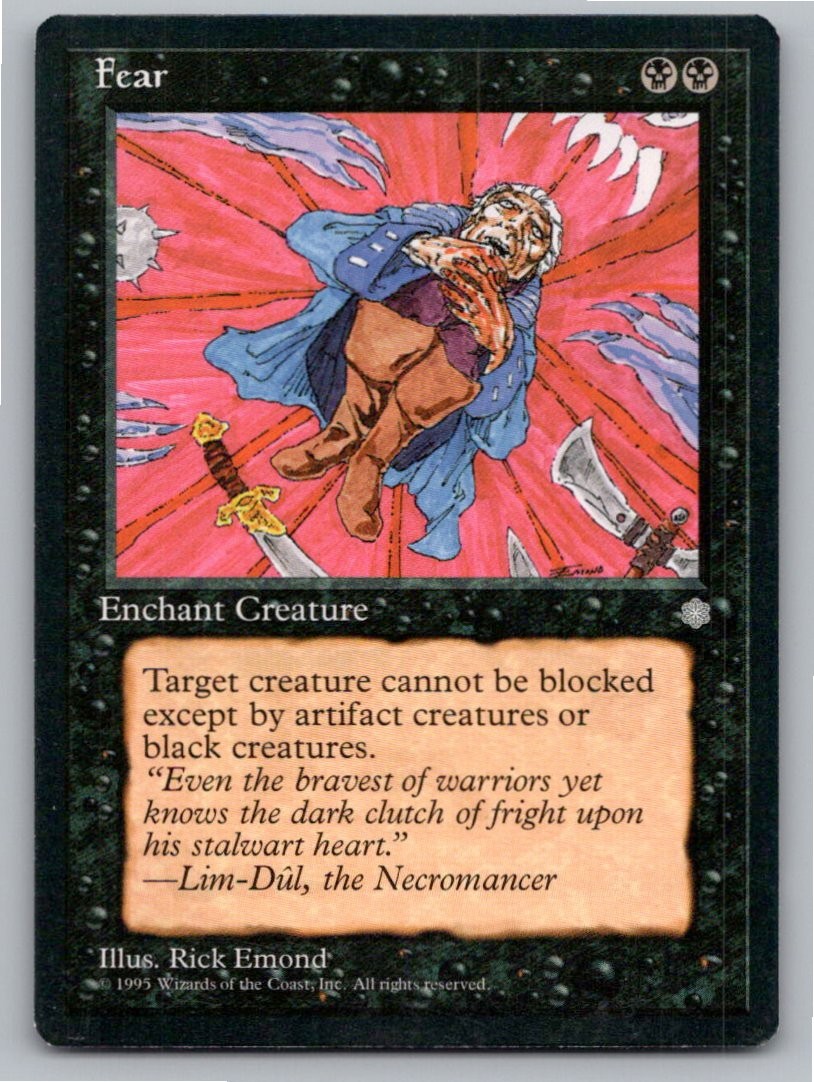 1995 MAGIC: THE GATHERING FEAR ICE AGE COMMON LP A40632 FREE S&H