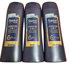  3 Ct Suave MEN Hydrating 3 in 1 Hair  Body  Face Wash, 15 oz Fresh Scent