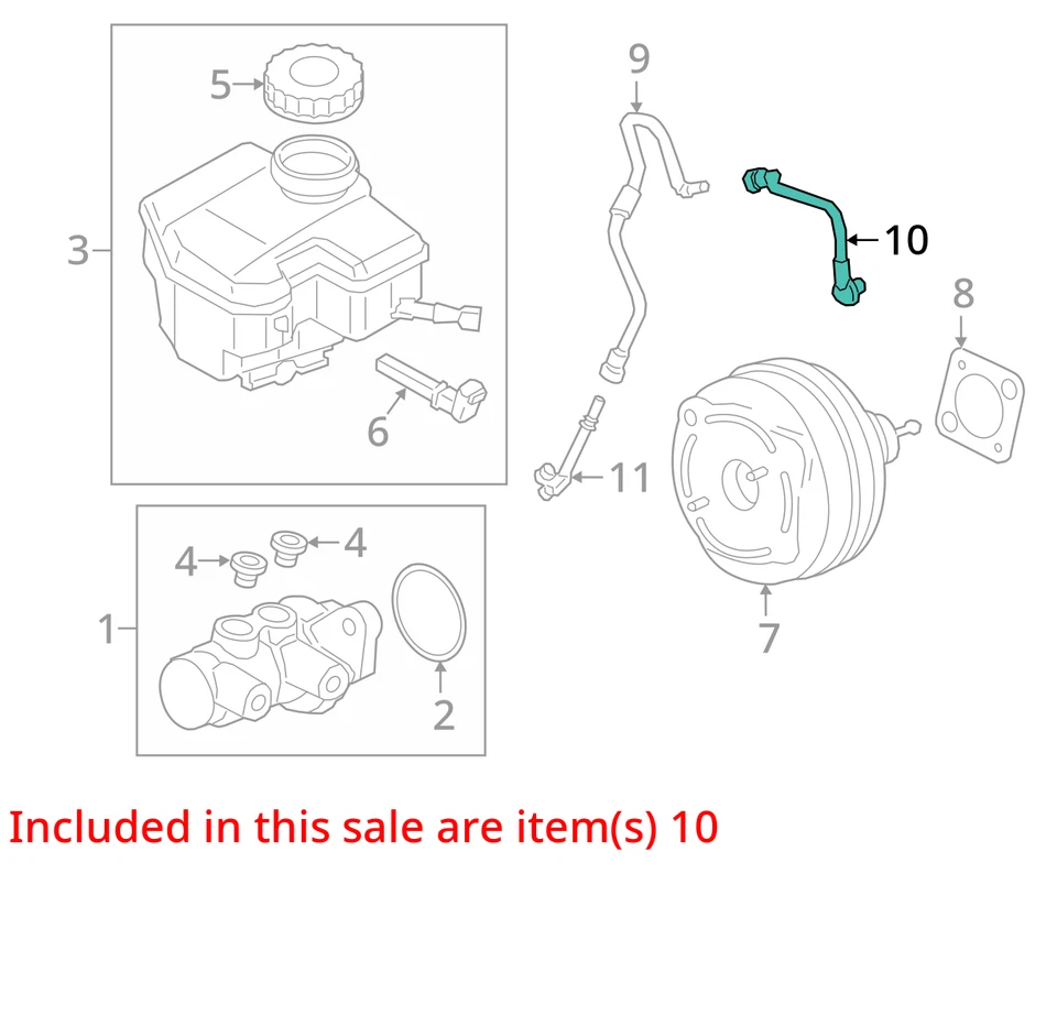 Linha de tubulação de mangueira de vácuo BMW M340i 330i G20 reforço de freio 2020 - 2024 fabricante de equipamento original - Imagem 3 de 4