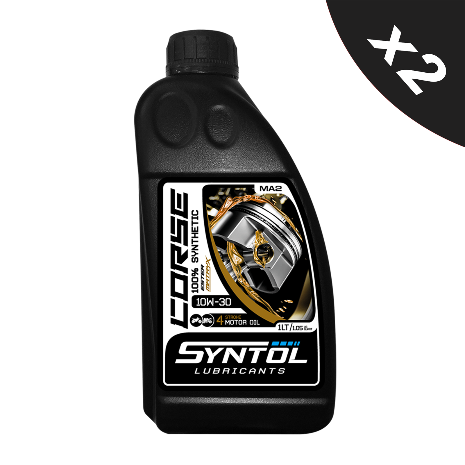 B&Q - Corse 4T 10W-30 Motorcycle Fully Synthetic Engine Oil Jaso Ma2/ma 2X1L - Image 2