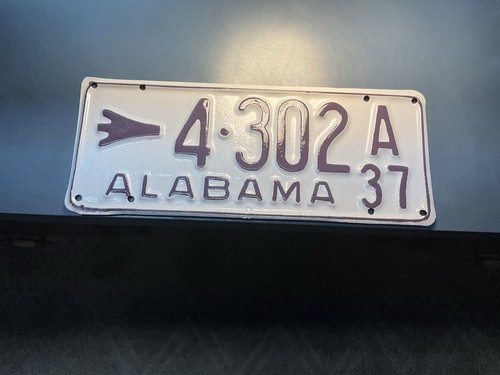 alabama license plate 1937 With The Arrow
