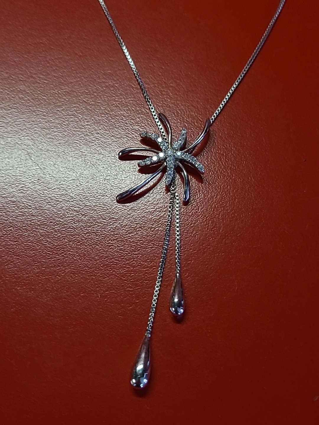 Beautiful Solid Silver Necklace and Earrings Jewe… - image 4