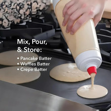 1PCS Pancake Batter Mixer Bottle with Whisk f...