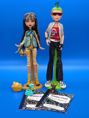 Monster High Cleo De Nile Deuce Gorgon G1 2-Doll Set 2009 w/ Pets