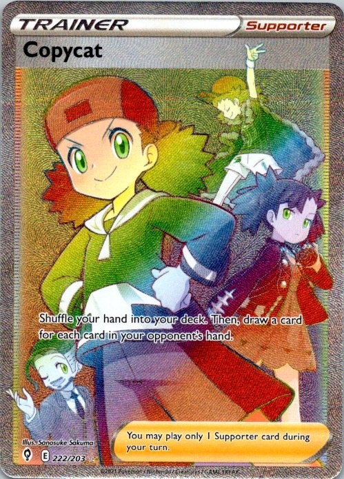 Pokemon TCG COPYCAT 222/203 RAINBOW EVOLVING SKIES POKEMON NM (SKU 1-2)