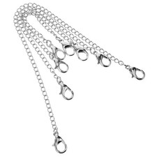 4 Pcs Necklace Chains Metal Jewelry Extension Chains For Bracelets