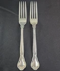 Lot of 2 Gorham Chantilly Sterling Silver Dinner Forks 7 1/2"