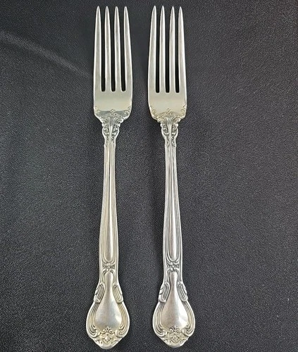 Lot of 2 Gorham Chantilly Sterling Silver Dinner Forks 7 1/2"