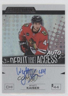 2023-24 Credentials Debut Ticket Access 80/299 Wyatt Kaiser Rookie Auto RC 0px0