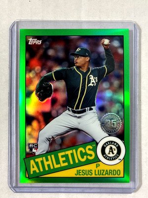 Green Refractor #/99- 2020 T opps Chrome #85TC-10- Jesus Luzardo Rookie Rc
