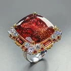 Color AA+ 32 ct+ Natural Tourmaline Ring 925 Sterling Silver Size 7.5 /R472511