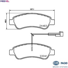 BRAKE PAD SET DISC BRAKE 8DB 355 021-901 FOR PEUGEOT MANAGER/Van/Bus BOXER 2.2L