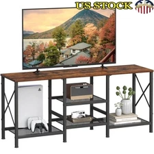 TV Stand 55 Inch TV W/ 3-Tier Open Shelves Sturdy Entertainment Center New