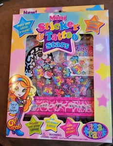 MINI STICKER AND TATTOO STARS LISA FRANK NIB