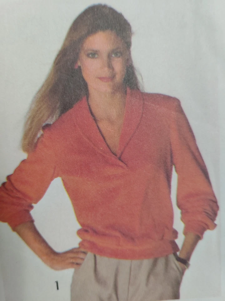 Simplicity 9264 Pullover Top Sewing Pattern Ladies 6 8 10 UC V Neck Stretch Knit - Image 4 of 4