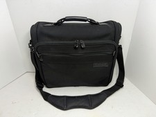 Briggs Riley Laptop Messenger Bag Extra Padding Shoulder Strap Blk Nylon 13x14x4