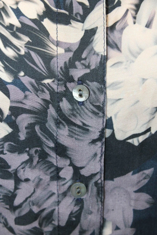 Blusa Camisa Floral Cino Para Mujer Cuello Mangas Largas Con Botones Talla S Foto 4 de 4