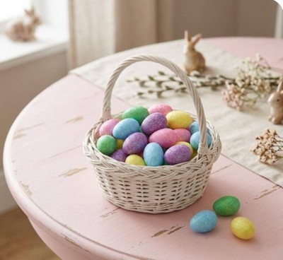 Pastel Mini Glitter Foam Eggs Easter Party Supplies Craft Favors 25 Count