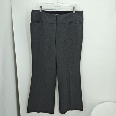 Express Editor Pants Womens 10S Gray Wide Leg Stretch Career Work Dress