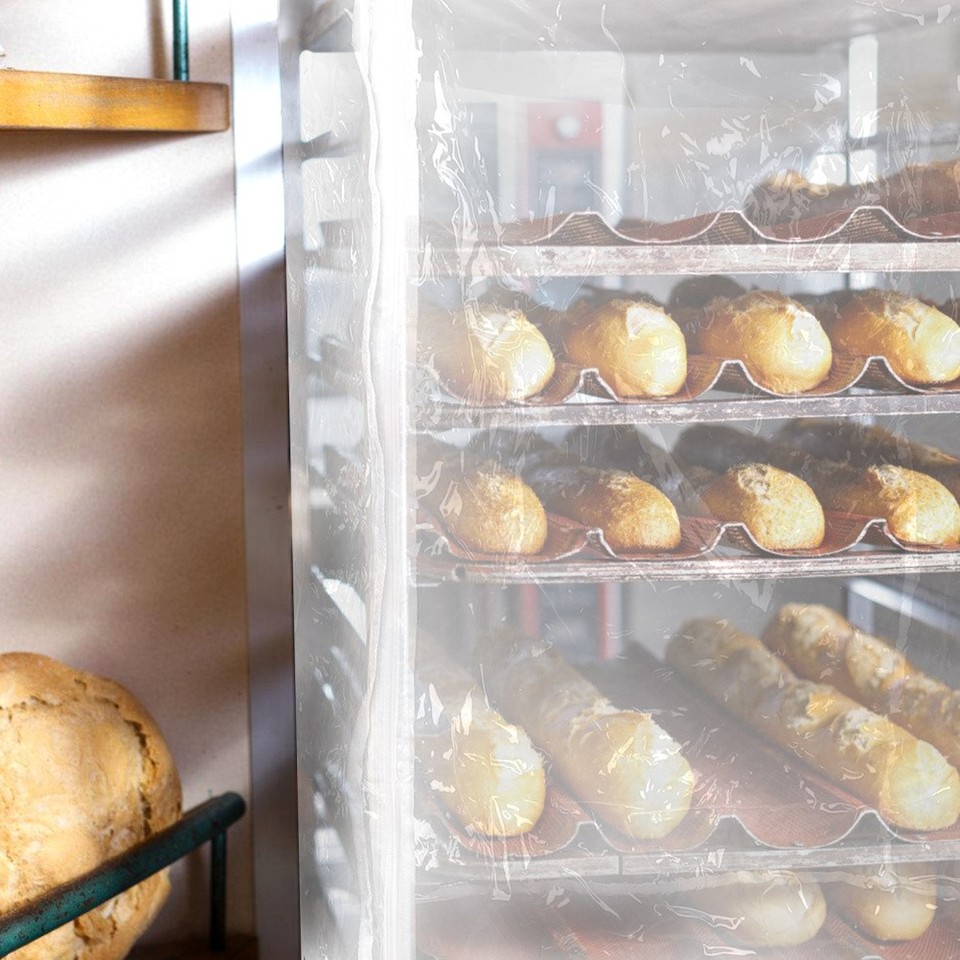 Cap For Rack Protection Bun Pan Rack Cover Transparent Bread Rack Protector Reusable Plastic ...