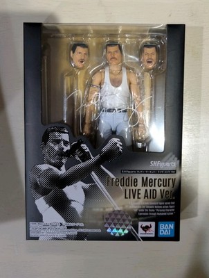 Bandai S.H. Figuarts Queen Freddie Mercury Live Aid Ver. Action Figure, NEW