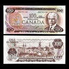 1975 Bank Of Canada 100 Dollars Banknote Paper Money One Hundred Lawson Bouey Au