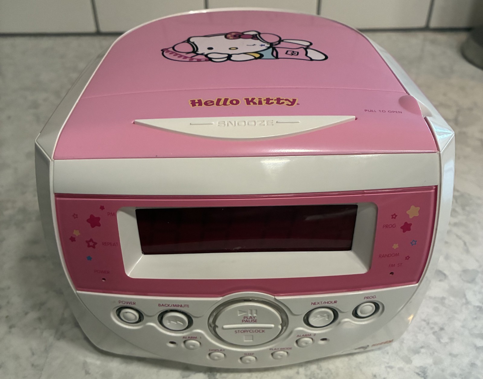 Hello Kitty Vintage 2008 CD Player Alarm Clock Radio Pink Sanrio Tested Working photo Hello Kitty Vintage 2008 CD Player Alarm Clock Radio Pink Sanrio Tested Working featured image