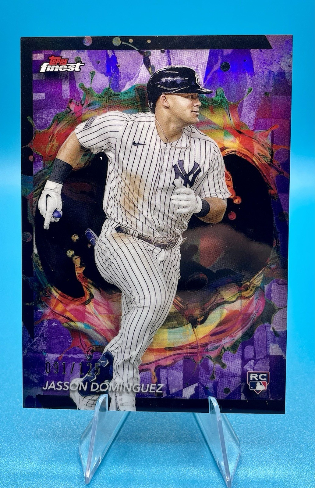 2024 Topps Finest - Rare Jasson Dominguez #267 Purple Refractor /125 (RC)