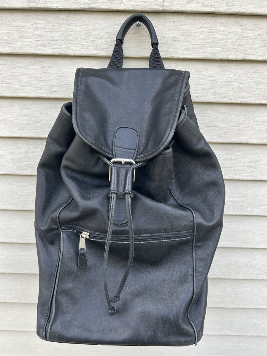 Coach Woman's Vintage Large Black Leather Backpack 0529 | eBay