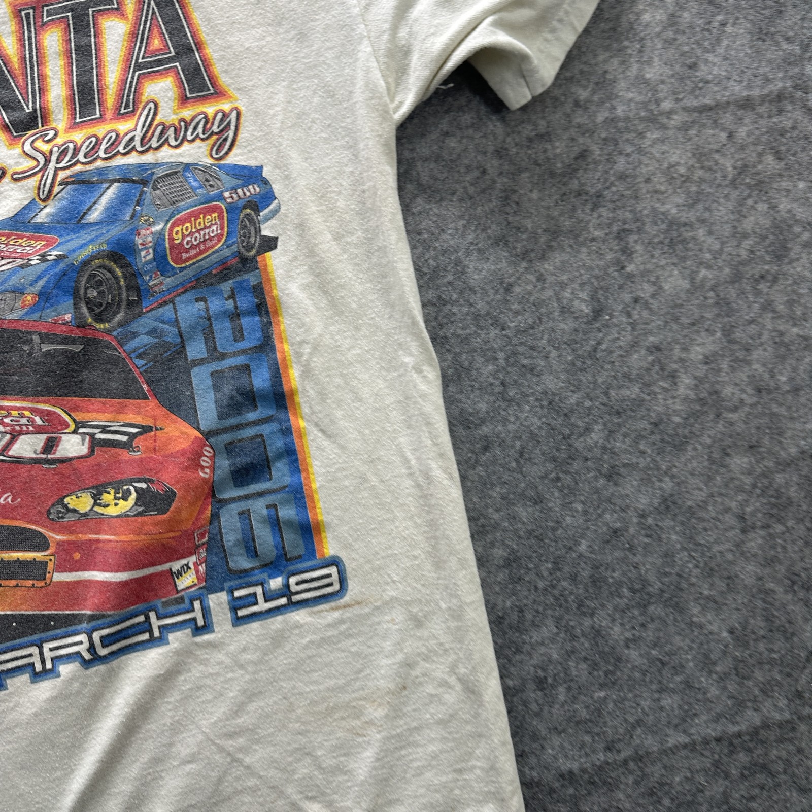 Vintage Atlanta Motor Speedway Shirt Mens Large NASCAR Racing Golden Corral 2000