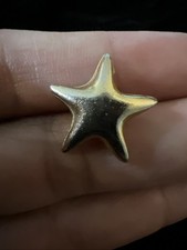 Star Starfish Gold Tone Pinback Pin Brooch Tie Tack Vintage Pin Back