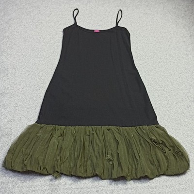 Save-The-Queen Womens Dress Size S Extra Slim Jersey Chiffon Bubble Hem Y2K