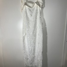 Petal and Pup White Adjustable Shoulder Sun Dress Size Large New