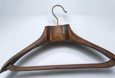 Vintage Heavy Wooden suit / coat Hangers, Circa 1960, 18" wide, Made In Italy