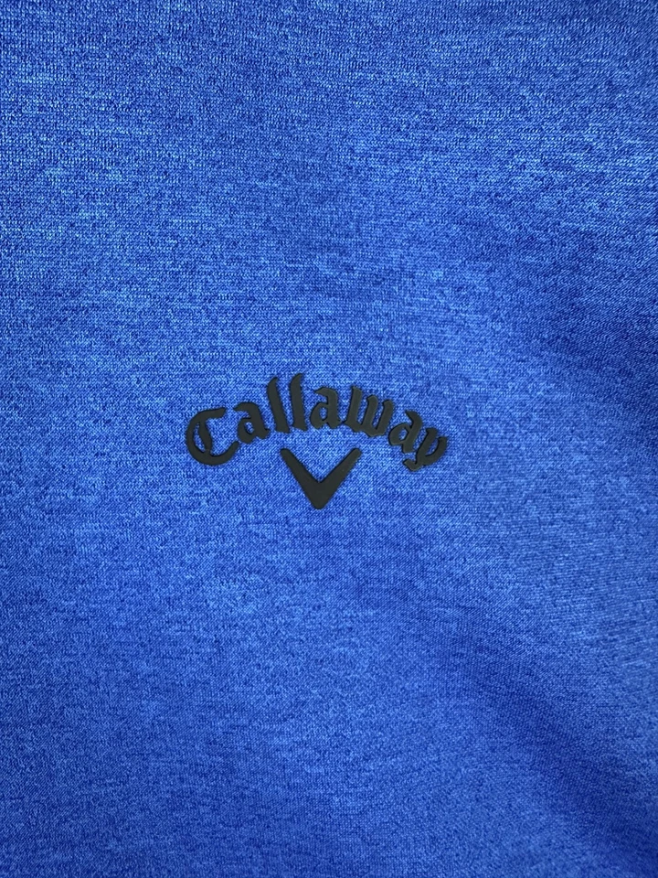 Pullover Callaway para Hombres 2XL Azul Cuarto Cremallera Golf Polar Bolsillo en el Pecho Raglán Hombres Foto 3 de 4
