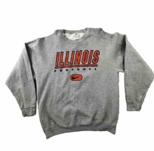 Vintage Nike Mens L Travis Scott Center Swoosh University of Illinois CrewNeck