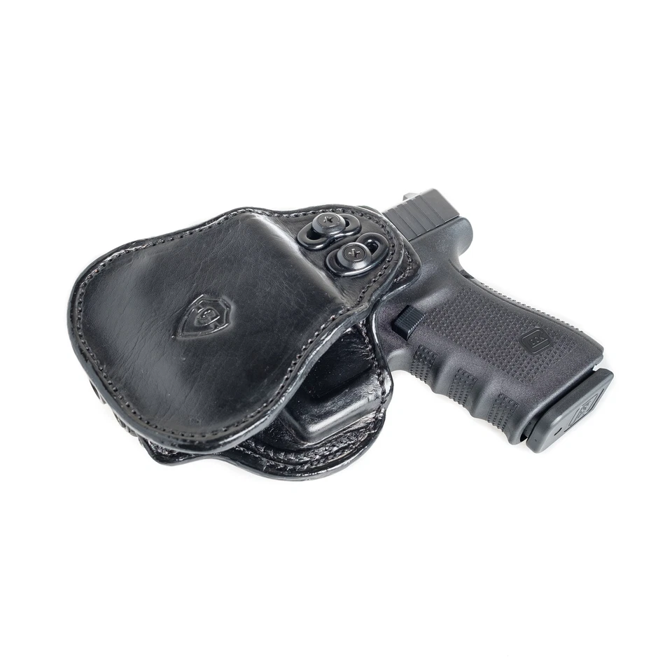 PADDLE LEATHER HOLSTER FOR KAHR PM45. OWB PADDLE ADJUSTABLE CANT. - Image 3 of 4