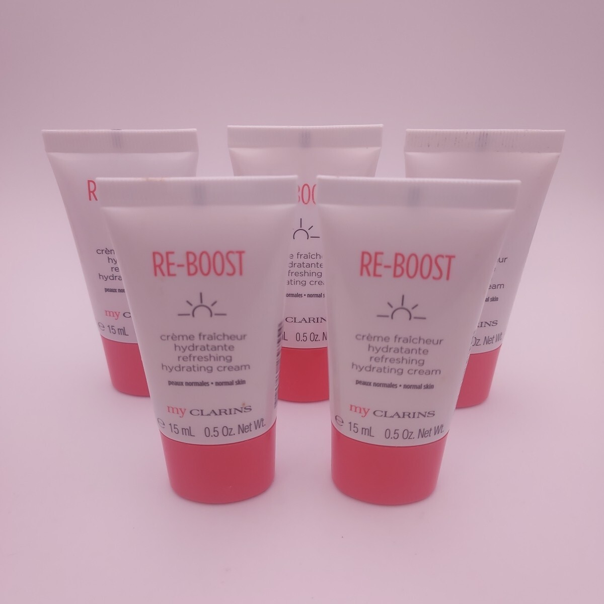 LOT OF 5 Clarins My Clarins RE BOOST Refreshing Hydrating Cream .5oz ea Sealed