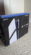 Sony PlayStation 5 Pro Console Slim - White with two wireless controllers