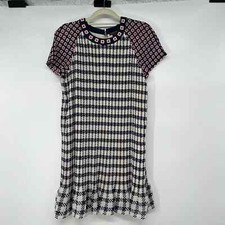 NWT Vineet Bahl Anthropologie Ardenia Shift Dress Women's Size S Plaid Beaded
