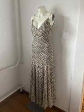 Boho long dress lace hippie size S sk34