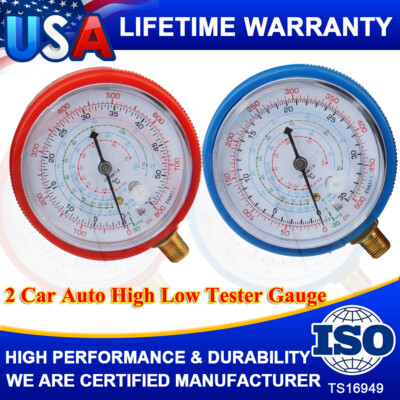 #ad #ad HVAC Refrigeration Low High Pressure Gauge A C Air Conditioner Recharge PSI KPA $17.59