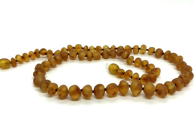 Raw Amber Necklace Gift Healing Natural Baltic Knotted Unpolished Beads 12g 4792