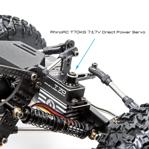 Rhino RC W1 RTR Chassis 317mm 1/10 Shafty Crawler Rig MOZA 1.9 Tires Brass Wheel - Picture 7 of 21