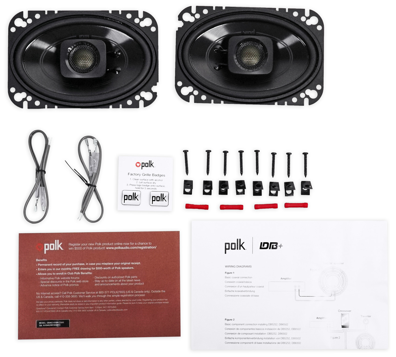 Замена водонепроницаемого переднего динамика Polk Audio 4x6 для Jeep Wrangler TJ 03-06