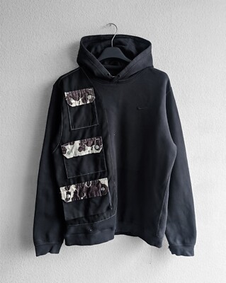 nike vintage hoodie custom multipocket y2k