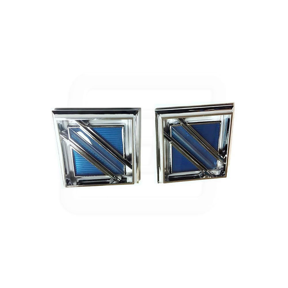 81-87 Regal Sail Panel Square Blue Shield Emblems Adhesive Backed