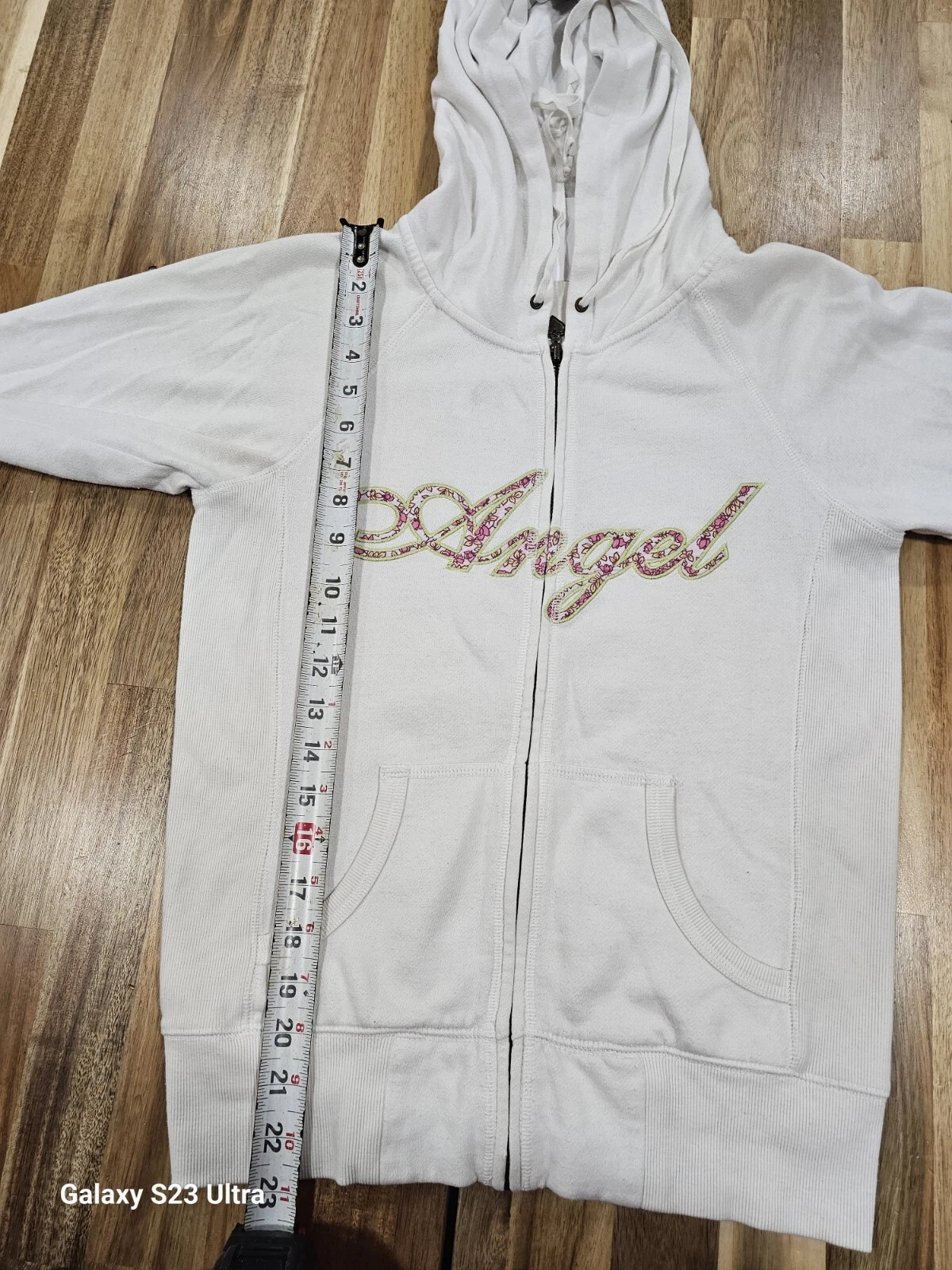 UNDERCOVER Felpa con cappuccio e zip Victoria's Secret Angel Spell Out taglia S