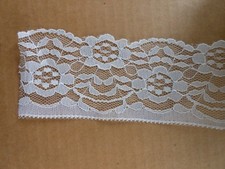 1 roll of Beige Floral Scalloped Lace Trim w. leaves.2-1/2" wide. About 90 m.