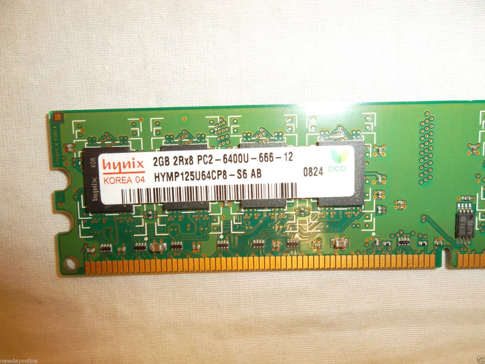 HYNIX 2GB 2Rx8 PC2-6400 DDR2 800MHz NON-ECC Desktop Memory HYMP125U64CP8-S6 AB-C - Image 4 of 4